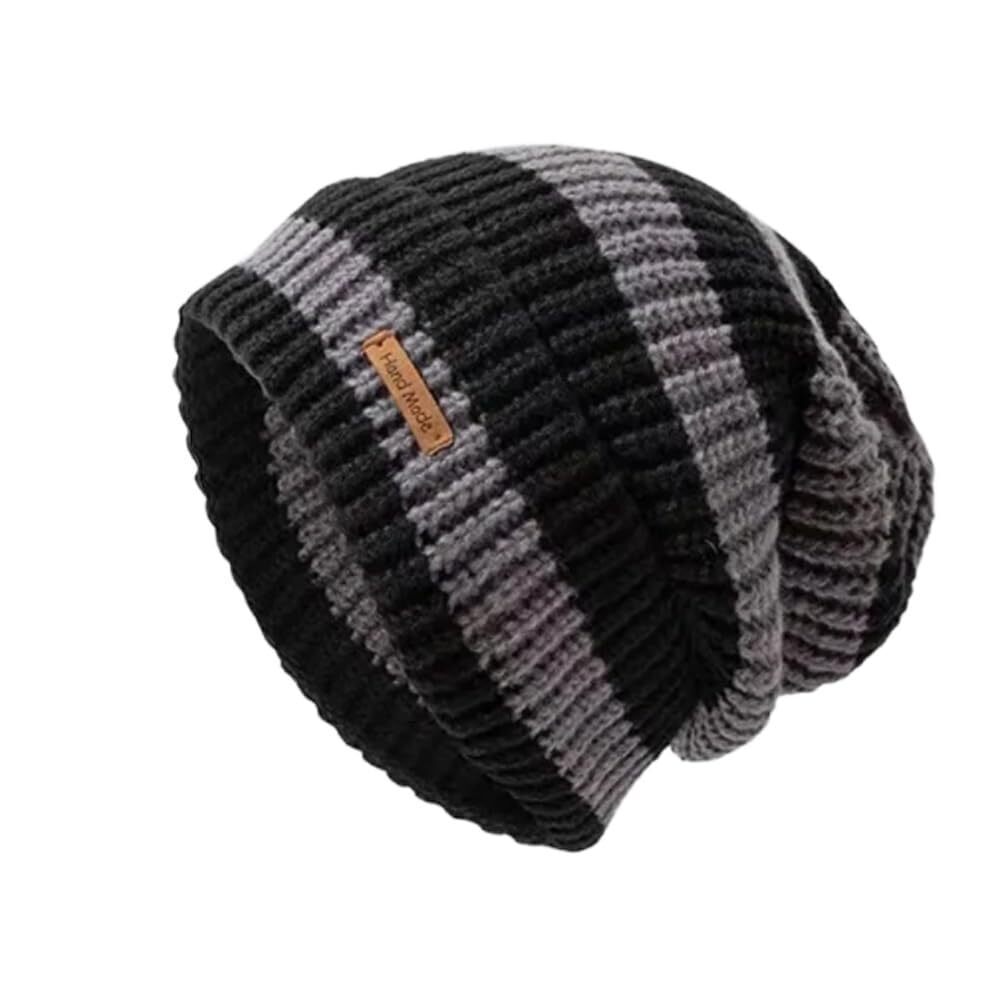 5302 Vintage Winter hat , Warm Knitted wrap caps, Trendy Beanie Stripes